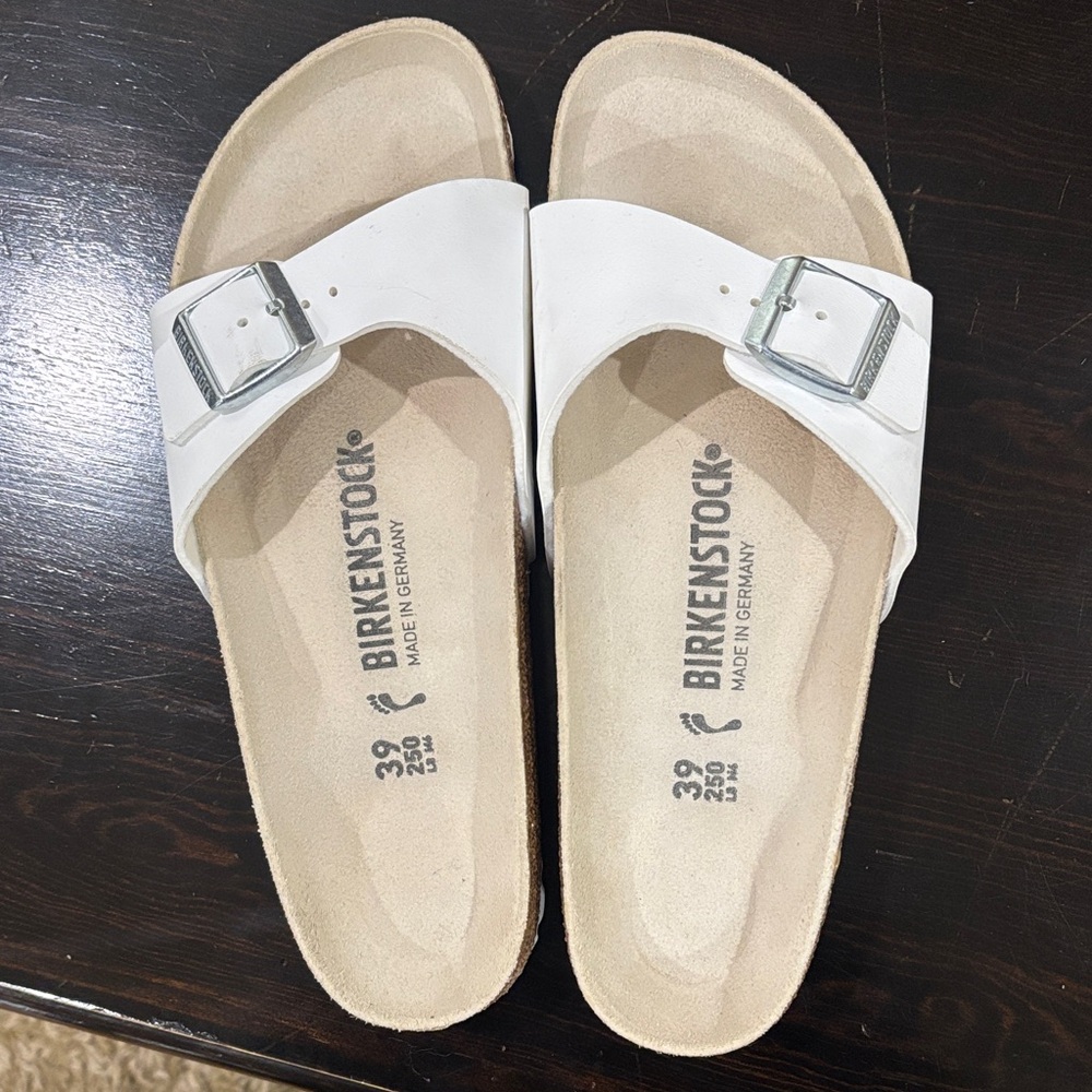 Birkenstock Women's White Slide Sandals